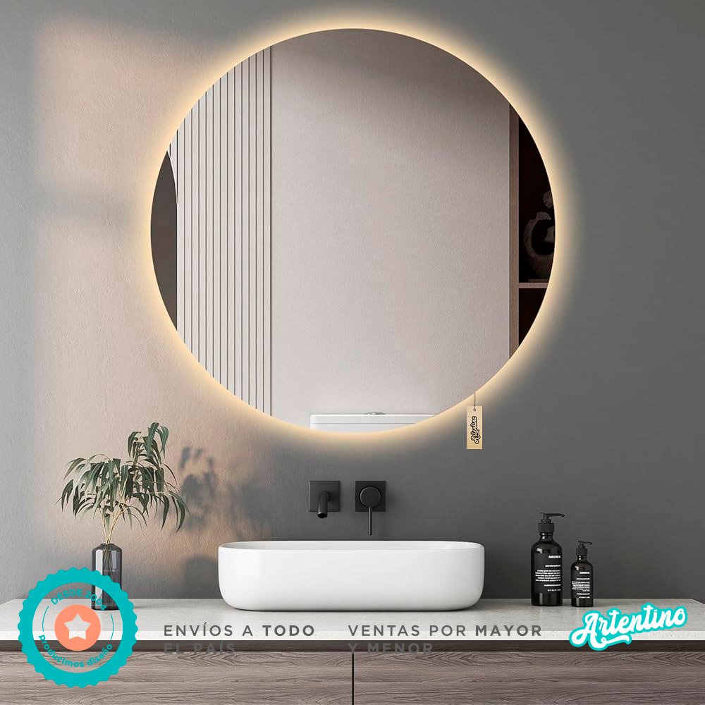 ESPEJO REDONDO LED 60 cm