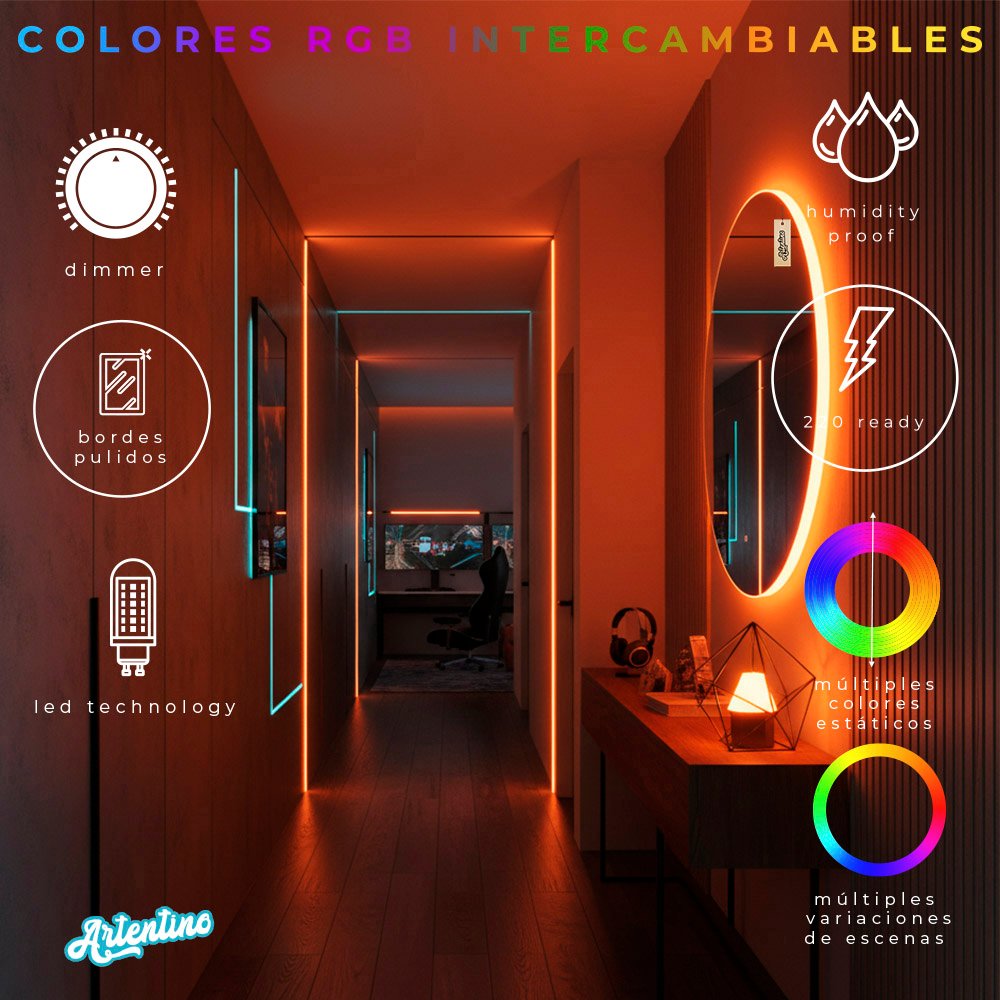 ESPEJO REDONDO LED 60 cm