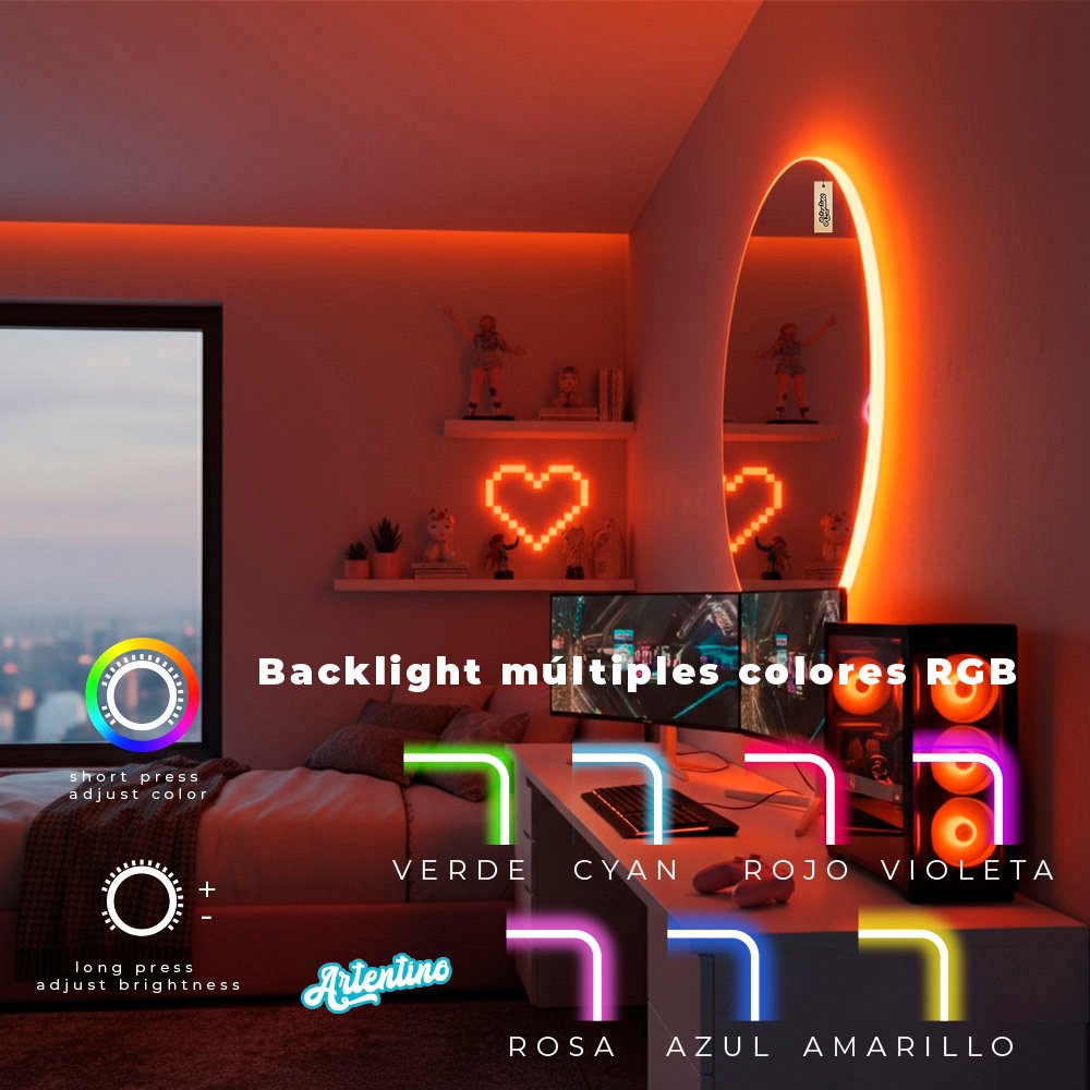 ESPEJO REDONDO LED 60 cm